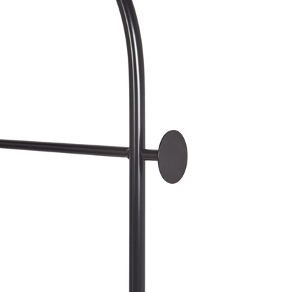 Black Steel Clothes Rack 174cm Freestanding Garment Rail