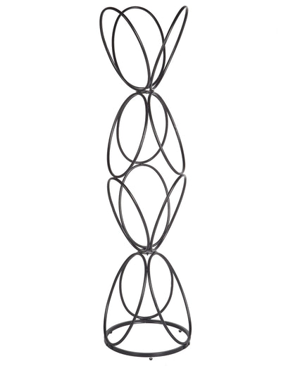 Coat Stand Black Metal 160cm Freestanding Jacket Rack Industrial Modern Decorative Accent