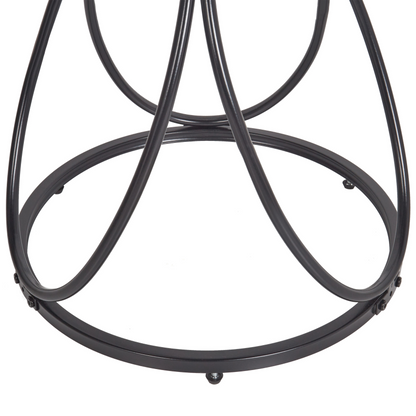 Coat Stand Black Metal 160cm Freestanding Jacket Rack Industrial Modern Decorative Accent