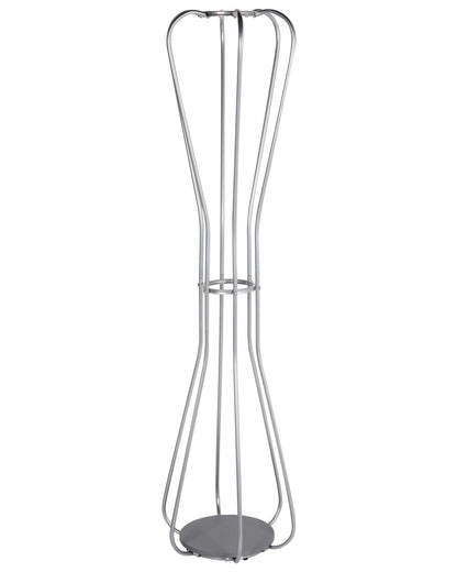 Hourglass Silver Coat Stand 165cm Freestanding Industrial