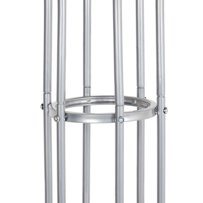 Hourglass Silver Coat Stand 165cm Freestanding Industrial