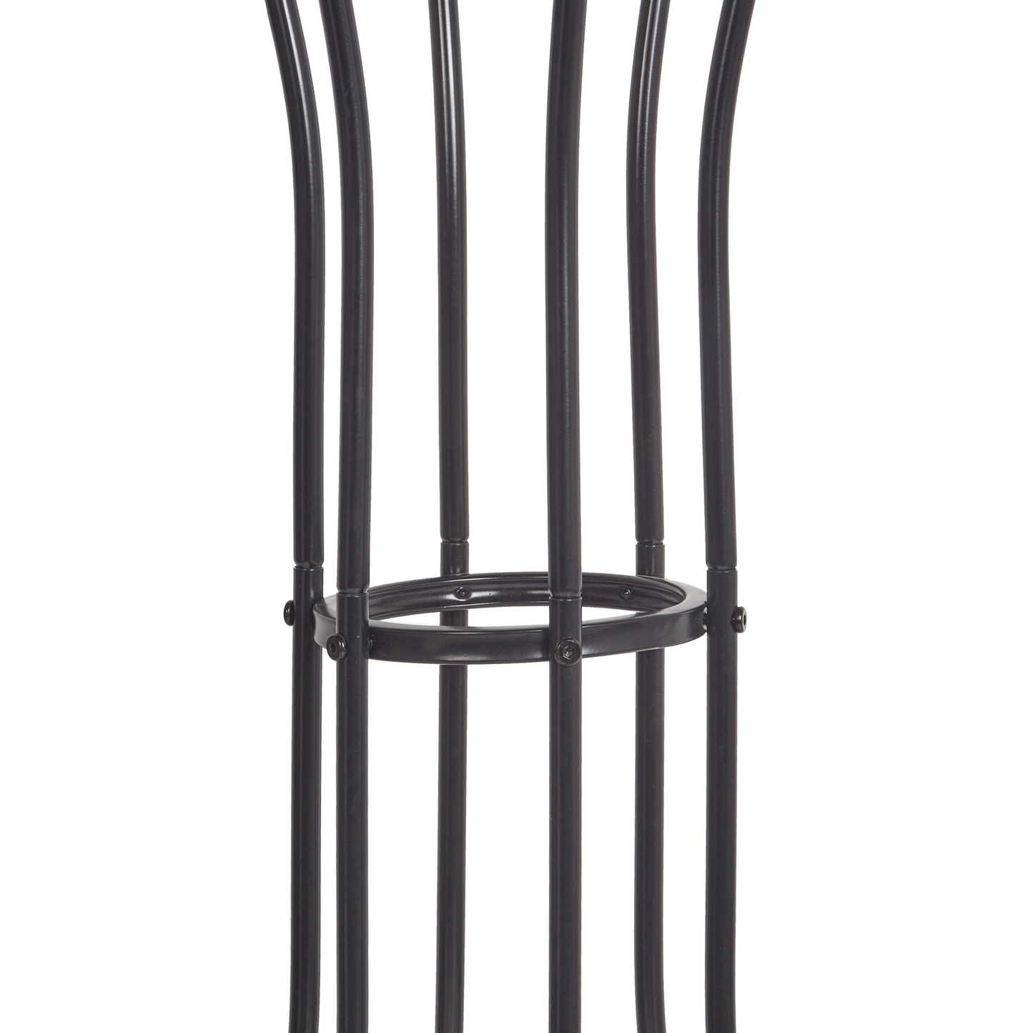 Living Coat Stand Black Metal 165cm Freestanding Jacket Rack