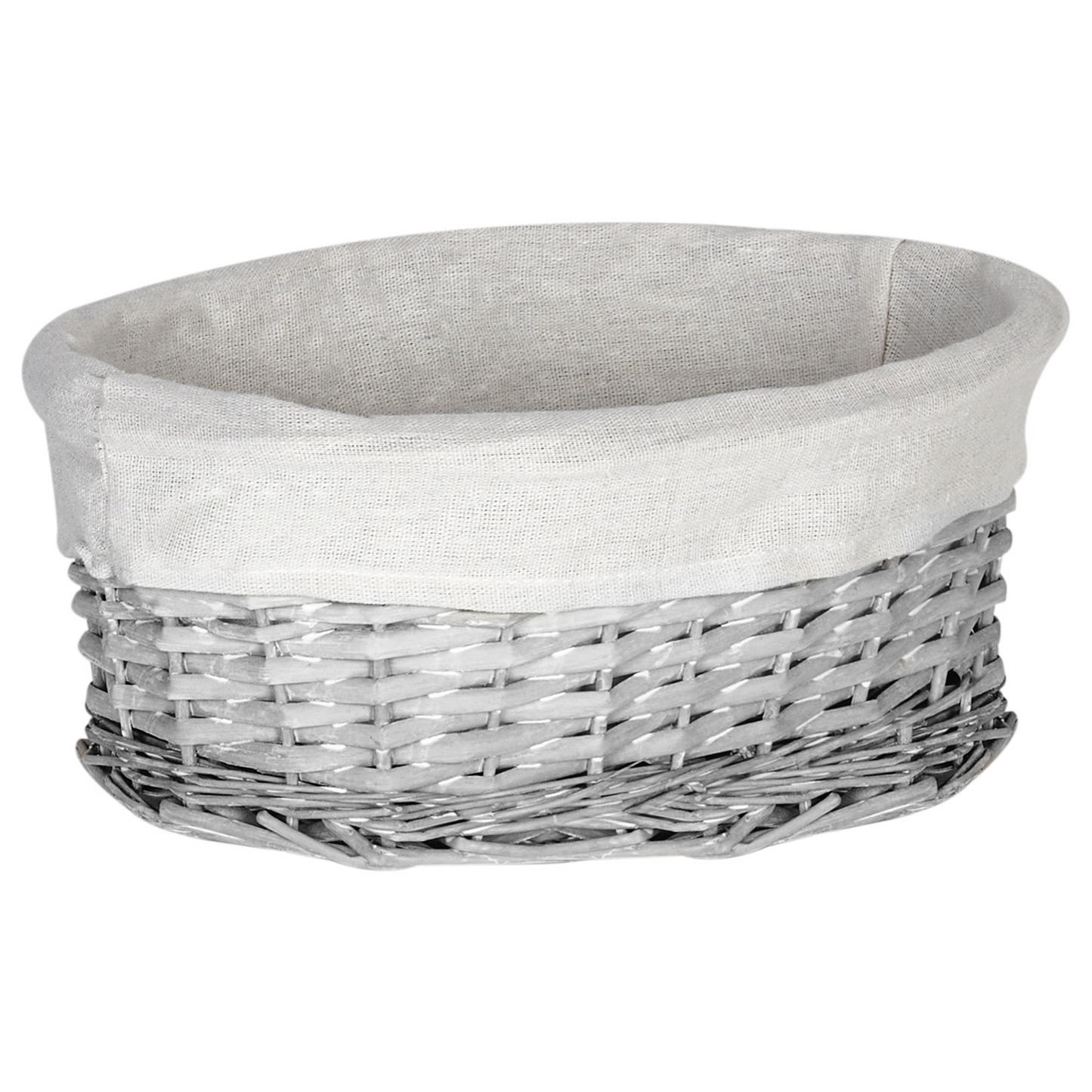 White Willow Laundry Basket Set With Removable Fabric Liner