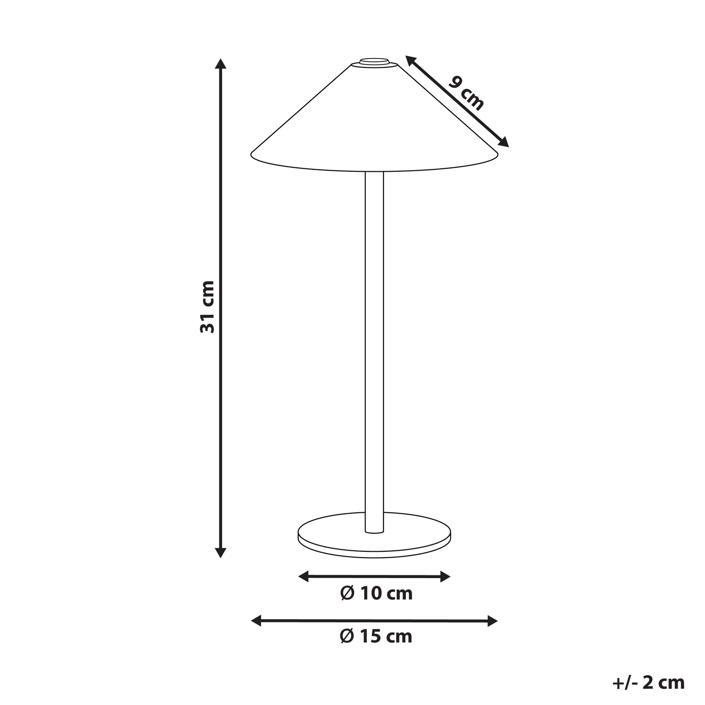 Aluminium Table Lamp Brown Indoor Outdoor Modern Touch USB