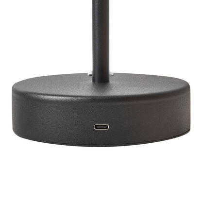 Black Table Lamp Wireless With Touch Dimmer Indoor Outdoor