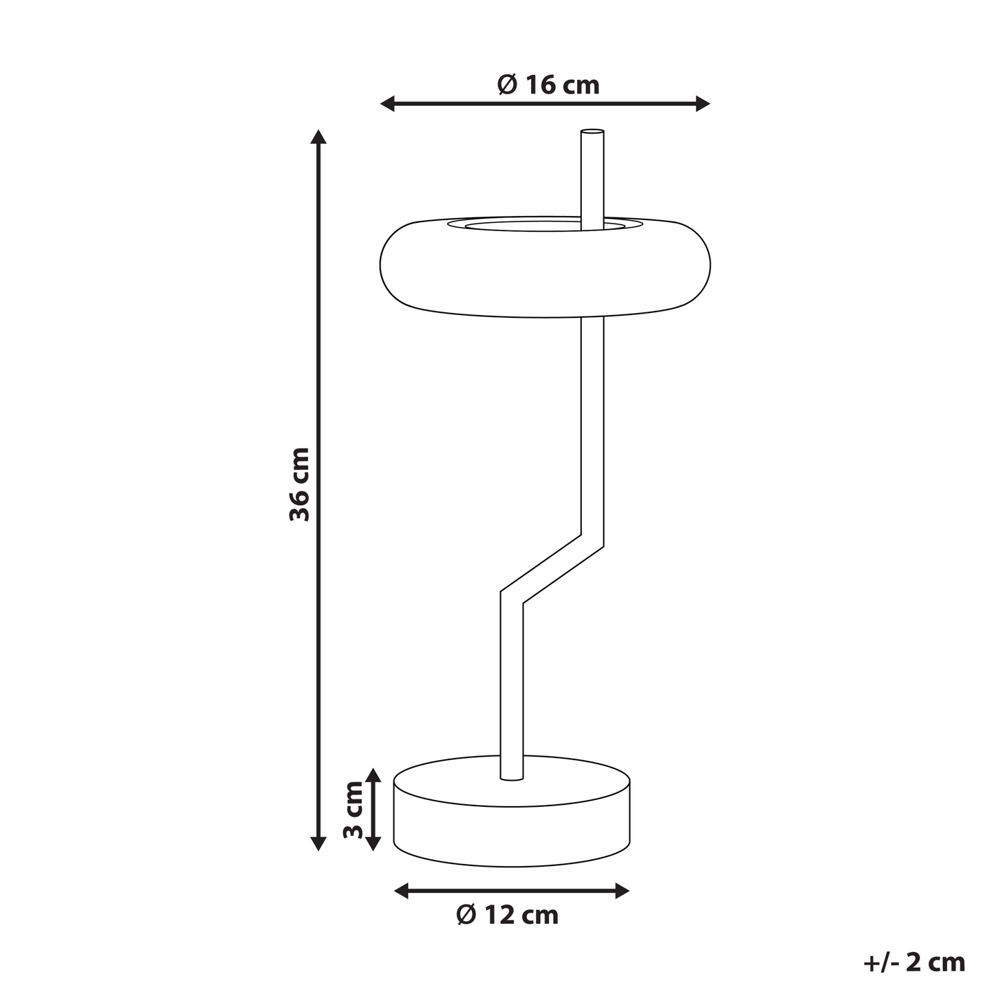 Black Table Lamp Wireless With Touch Dimmer Indoor Outdoor