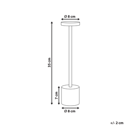 Table Lamp Wireless Black Iron Aluminium Indoor Outdoor Modern