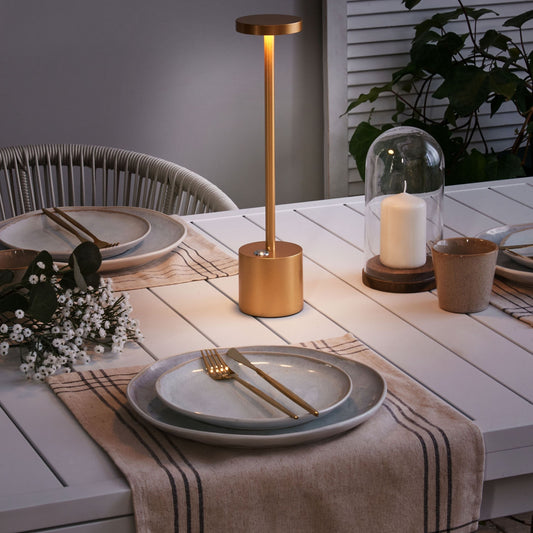 Wireless Table Lamp Gold Iron Aluminum Modern Outdoor Indoor