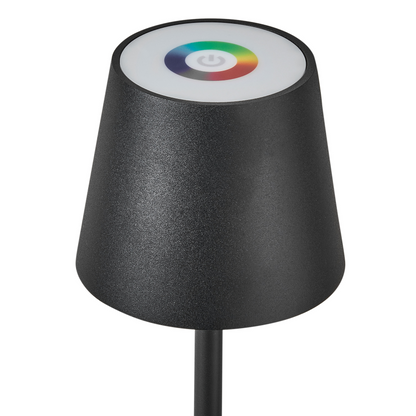 Table Lamp USB Port Black Iron Aluminium Indoor Outdoor