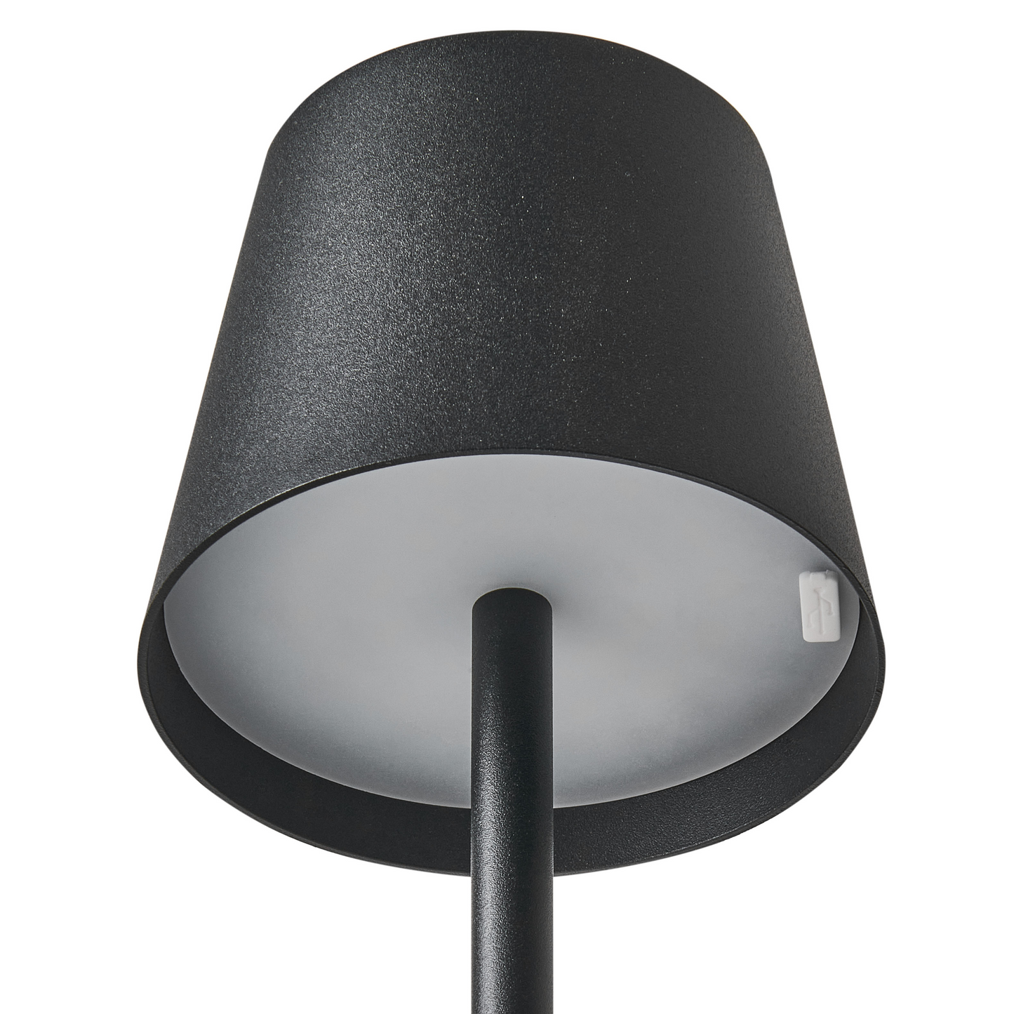 Table Lamp USB Port Black Iron Aluminium Indoor Outdoor