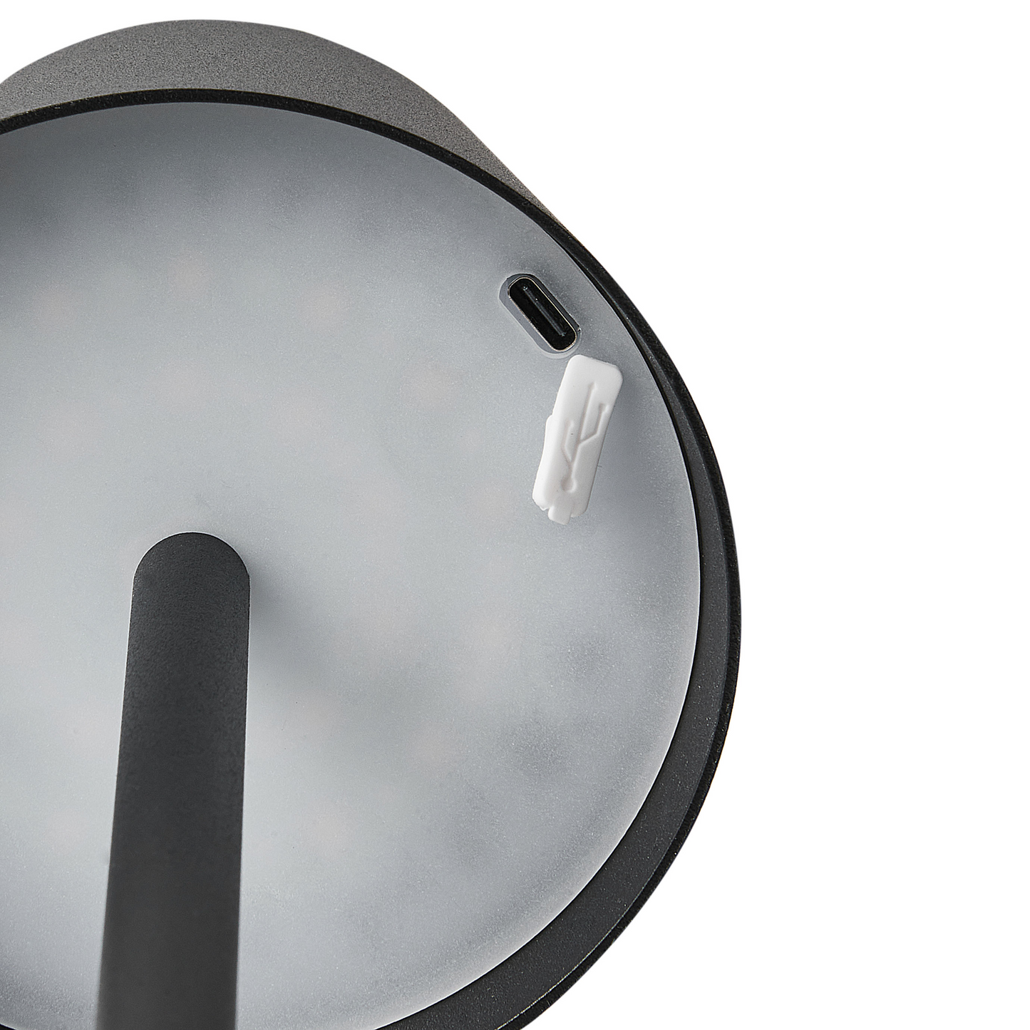 Table Lamp USB Port Black Iron Aluminium Indoor Outdoor
