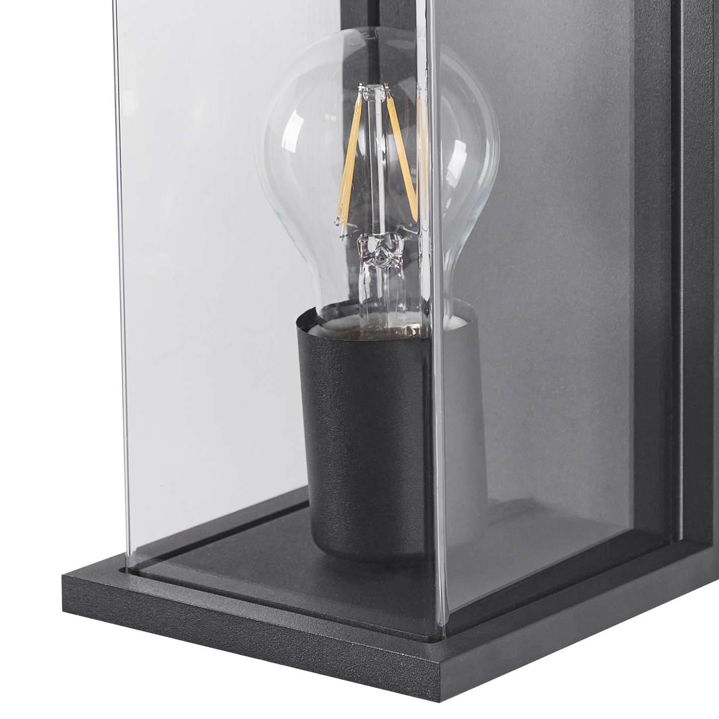 Outdoor Wall Light Black Sconce Aluminum Matte Modern
