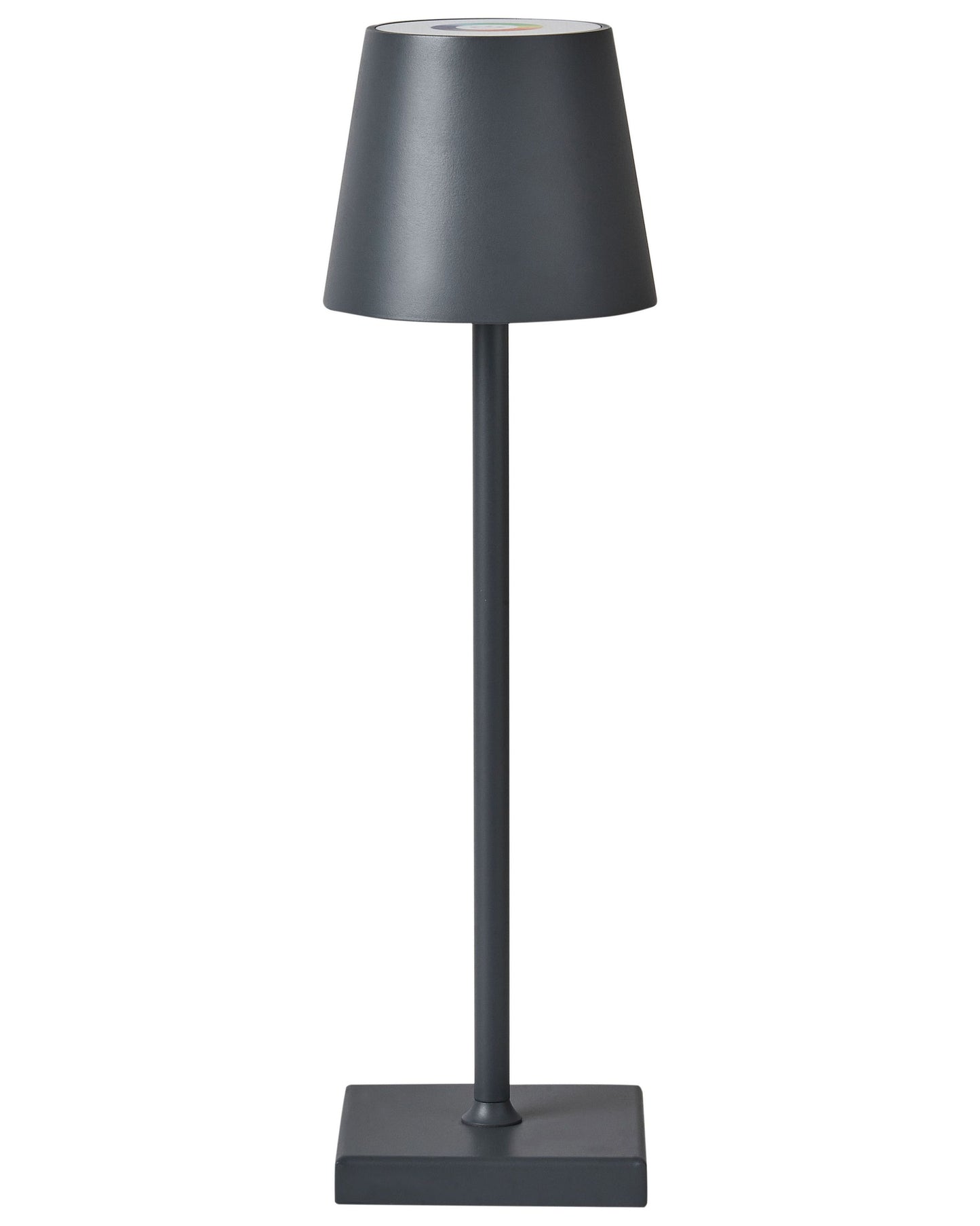 Table Lamp Dark Grey Iron Aluminium Indoor Outdoor USB Port For Easy Charging Modern