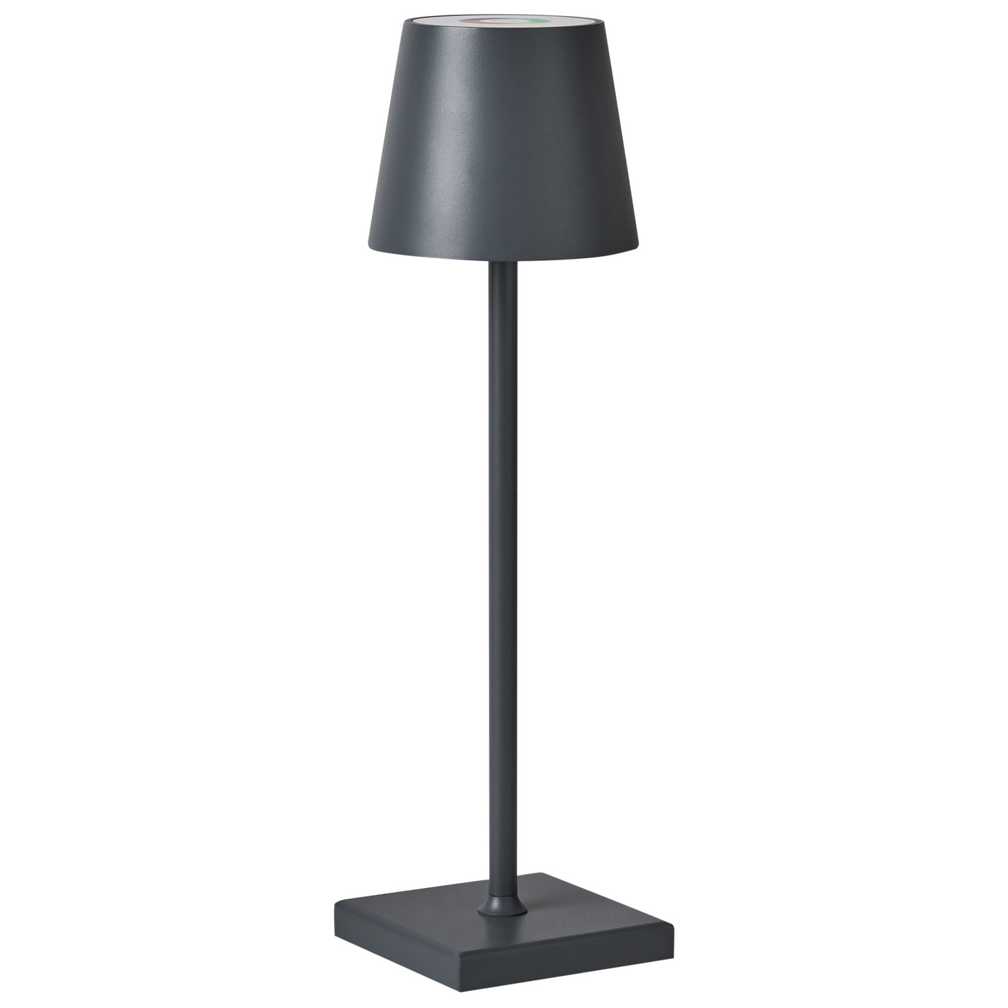 Table Lamp Dark Grey Iron Aluminium Indoor Outdoor USB Port For Easy Charging Modern