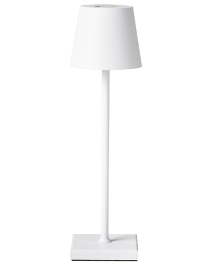 Wireless Table Lamp White Iron Aluminium USB Port