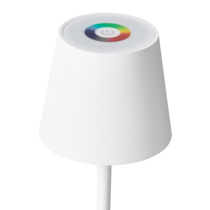 Wireless Table Lamp White Iron Aluminium USB Port