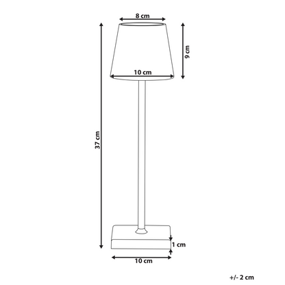 Wireless Table Lamp White Iron Aluminium USB Port