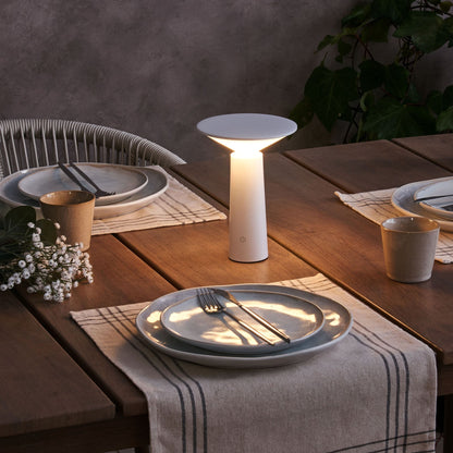 Luma Table Lamp White Iron Wireless Dimmer