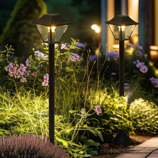 Bollard Light Black Aluminum 94cm Outdoor Path Lamp Modern