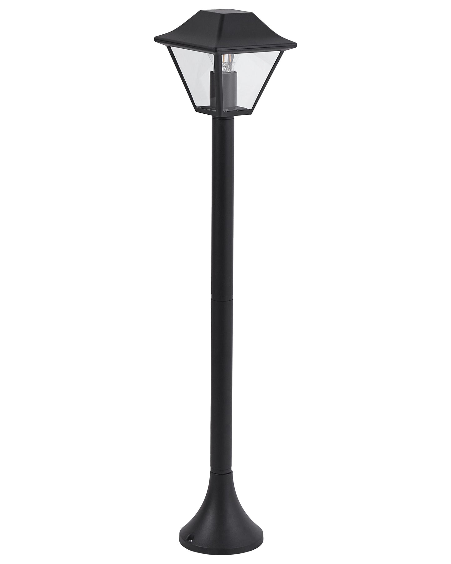 Bollard Light Black Aluminum 94cm Outdoor Path Lamp Modern