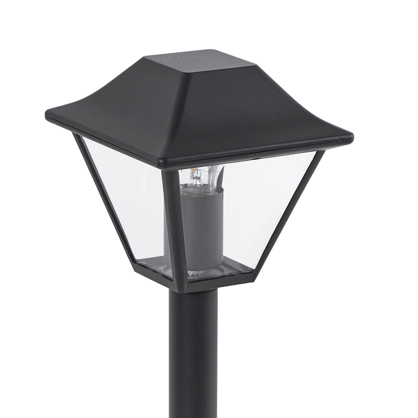 Bollard Light Black Aluminum 94cm Outdoor Path Lamp Modern