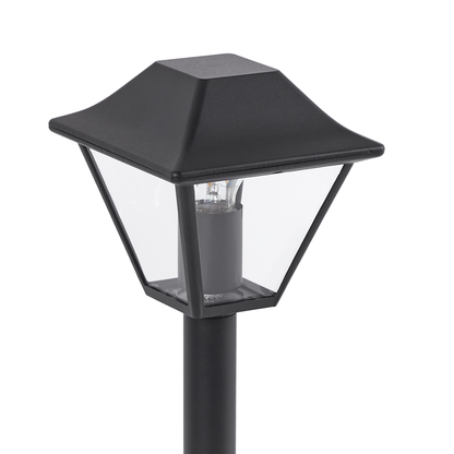 Bollard Light Black Aluminum 94cm Outdoor Path Lamp Modern