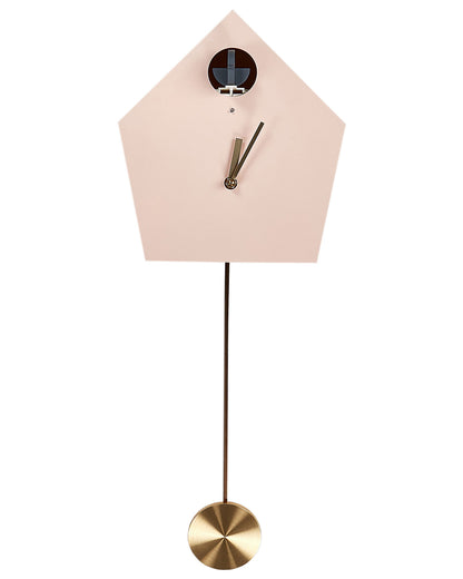 Brand X Pink Wall Cuckoo Clock 24x63 Cm Modern House Design Pendulum For Kids Living Room Decor