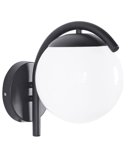 Black Outdoor Wall Light Matte Aluminium Sconce