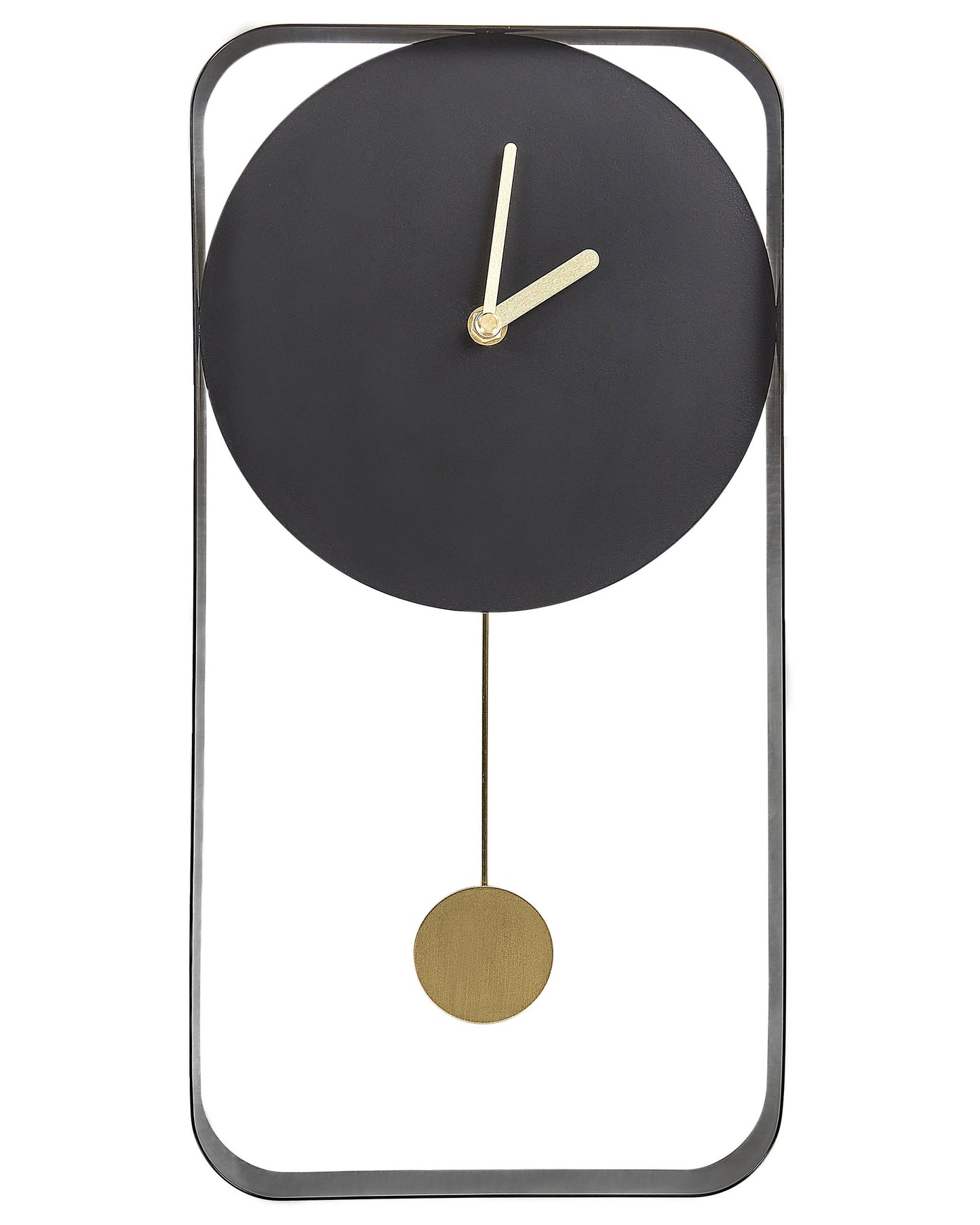 Servoz Wall Clock Pendulum Decorative Minimalist Black 21 x 40cm
