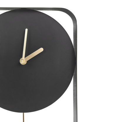 Servoz Wall Clock Pendulum Decorative Minimalist Black 21 x 40cm