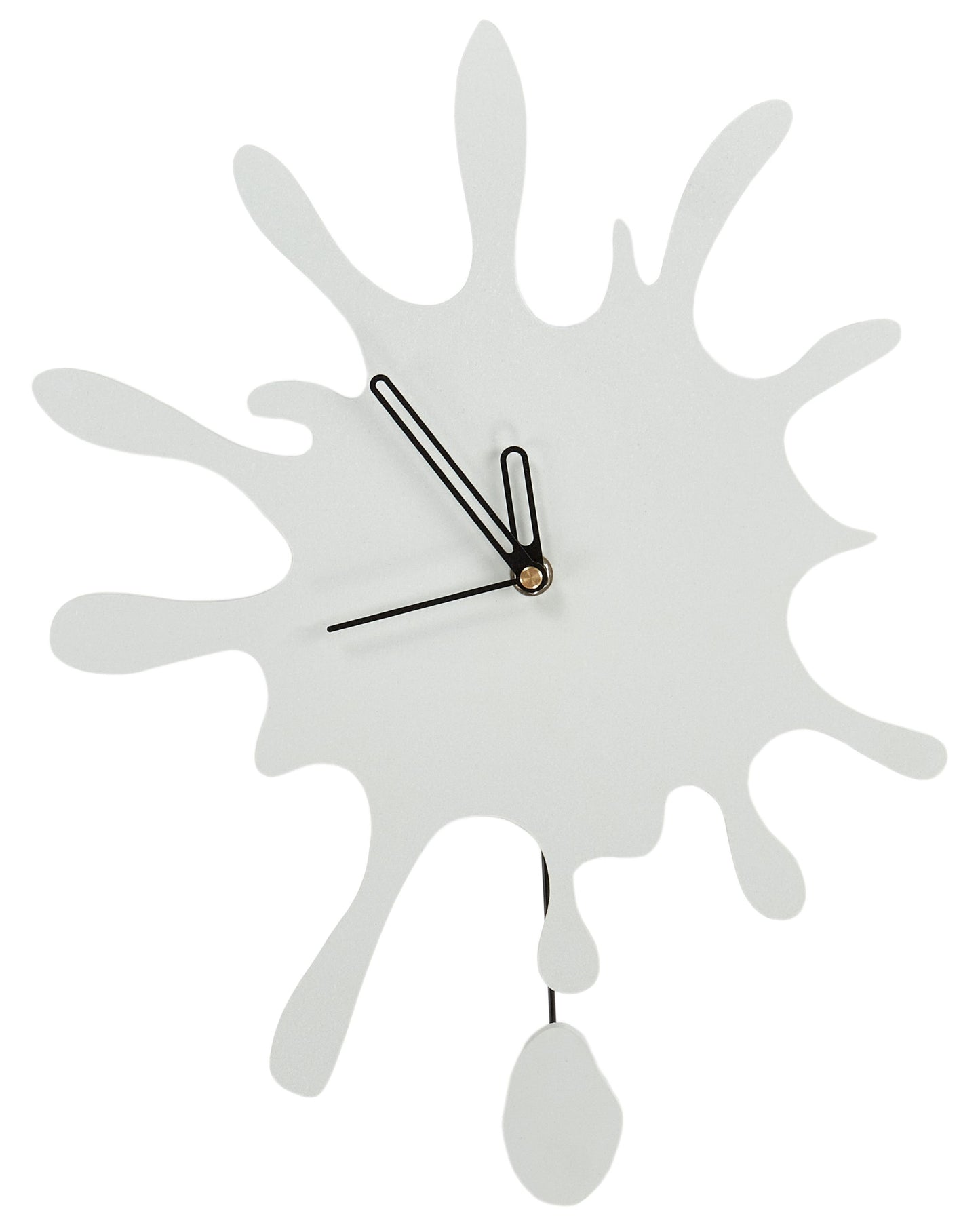 Lumina Wall Clock White MDF Metal 27 x 37 cm Decorative Pendulum No Numbers Living Room Decor