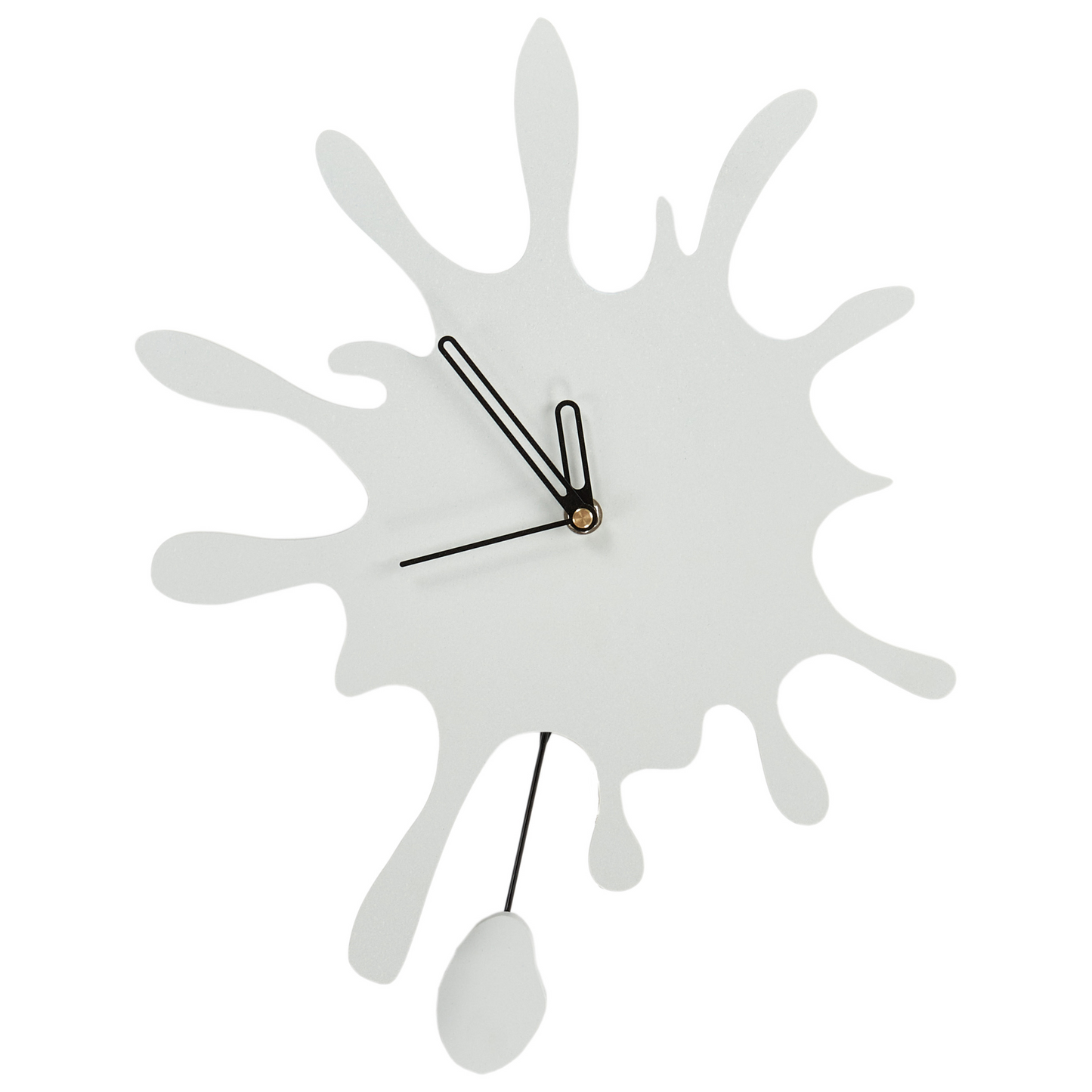 Lumina Wall Clock White MDF Metal 27 x 37 cm Decorative Pendulum No Numbers Living Room Decor