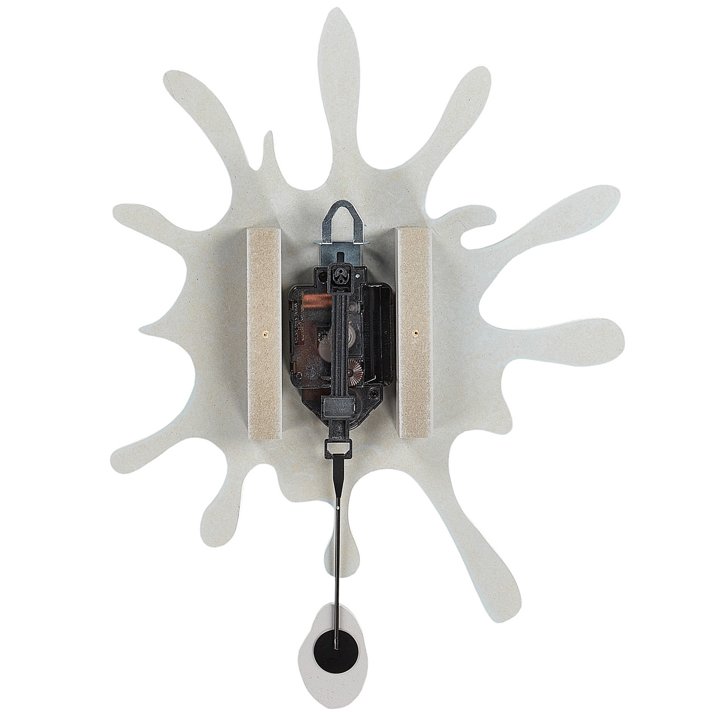 Lumina Wall Clock White MDF Metal 27 x 37 cm Decorative Pendulum No Numbers Living Room Decor