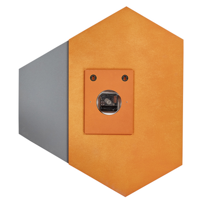 NovaHome Wall Clock White Grey Orange 52x60cm No Numbers Dial