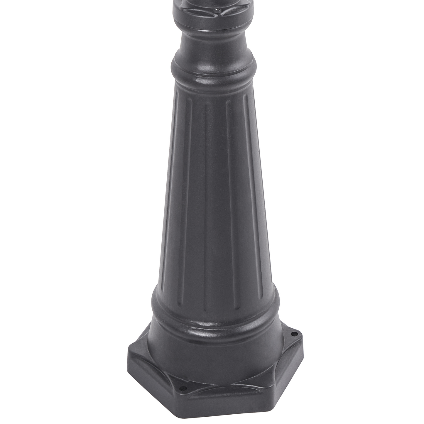 2 Light Black Lamp Post Vintage Aluminium Glass Shade