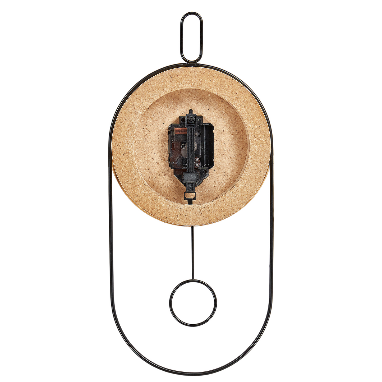 LuminaHome Pendulum Wall Clock Light Brown 20x45 cm MDF Metal