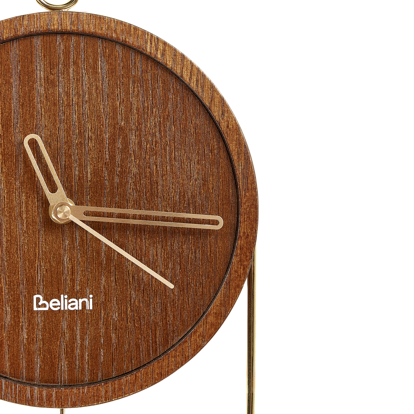 Timberline Home Dark Brown MDF Metal Wall Clock 20 x 45 cm Pendulum Minimalist Design
