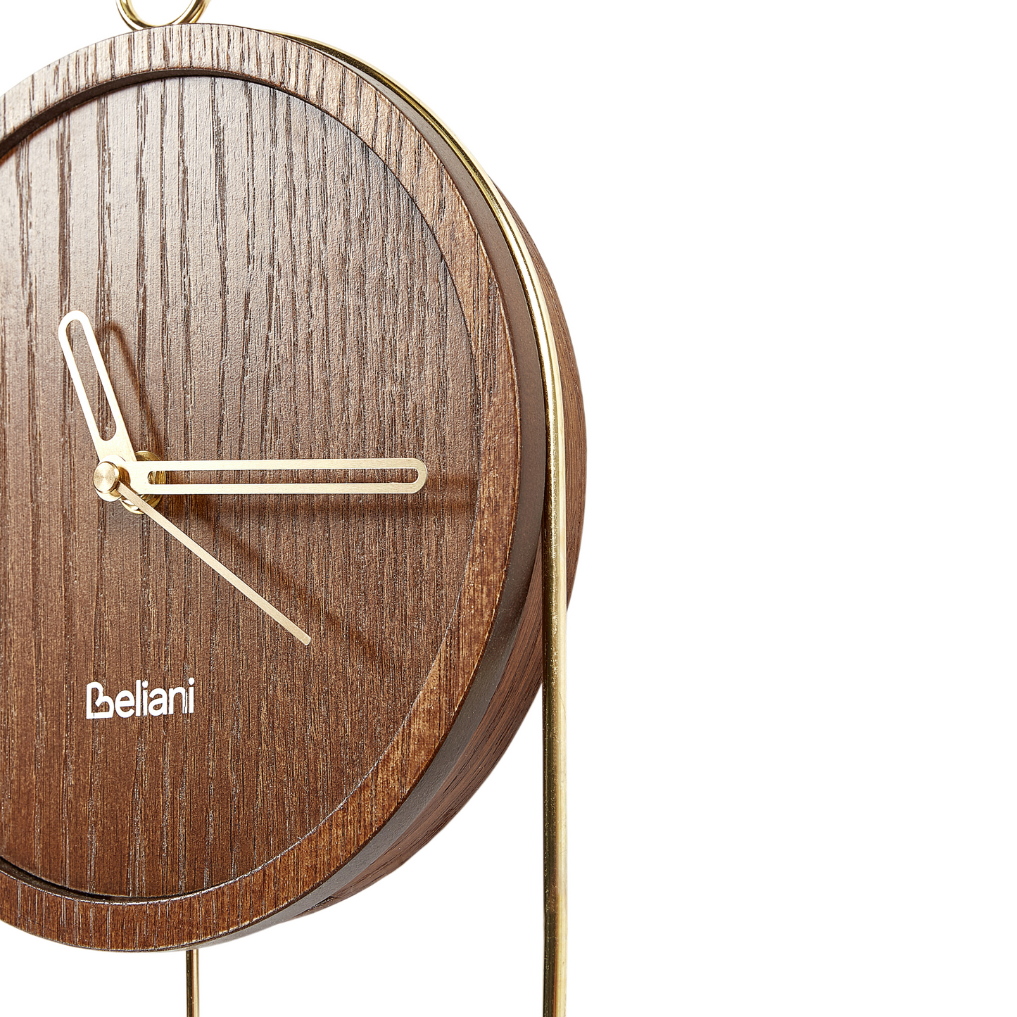 Timberline Home Dark Brown MDF Metal Wall Clock 20 x 45 cm Pendulum Minimalist Design