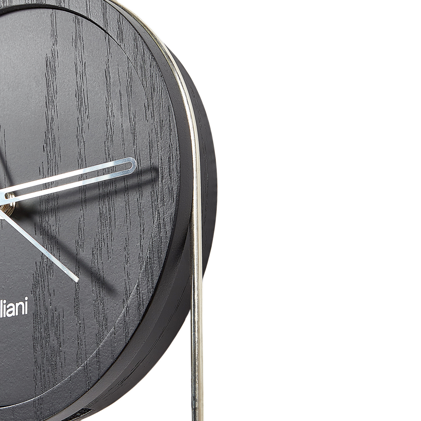 NovaLiving Wall Clock Black MDF Metal 20 x 45 cm Pendulum No Numbers