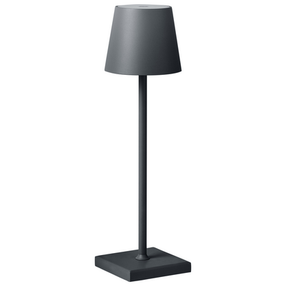 Table Lamp Dark Grey Aluminium Wireless Indoor Outdoor With Touch Switch USB Charging