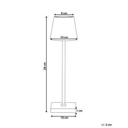 Table Lamp Dark Grey Aluminium Wireless Indoor Outdoor With Touch Switch USB Charging