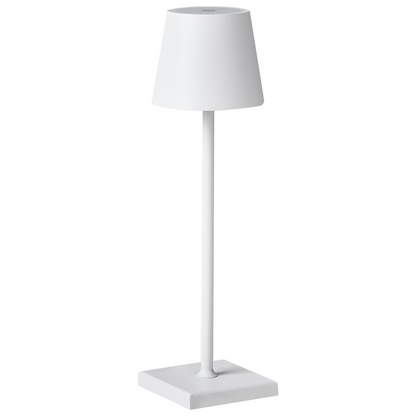 White Aluminium Wireless Table Lamp With Touch And USB Cable