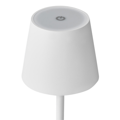 White Aluminium Wireless Table Lamp With Touch And USB Cable
