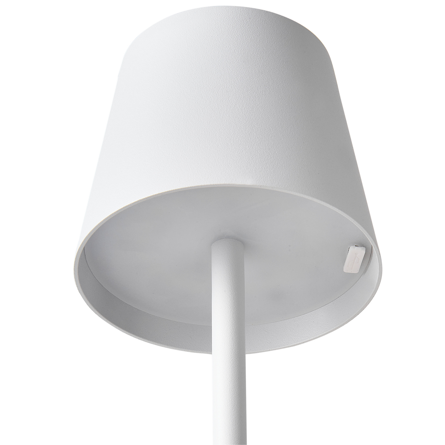 White Aluminium Wireless Table Lamp With Touch And USB Cable