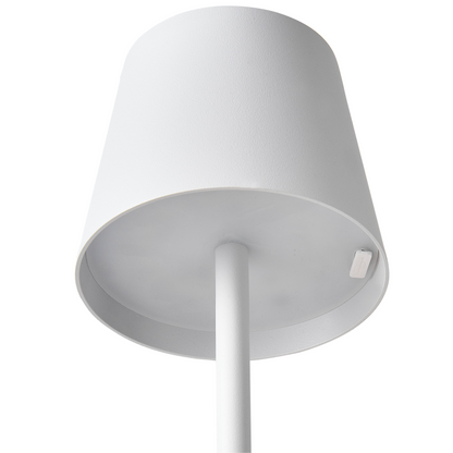 White Aluminium Wireless Table Lamp With Touch And USB Cable