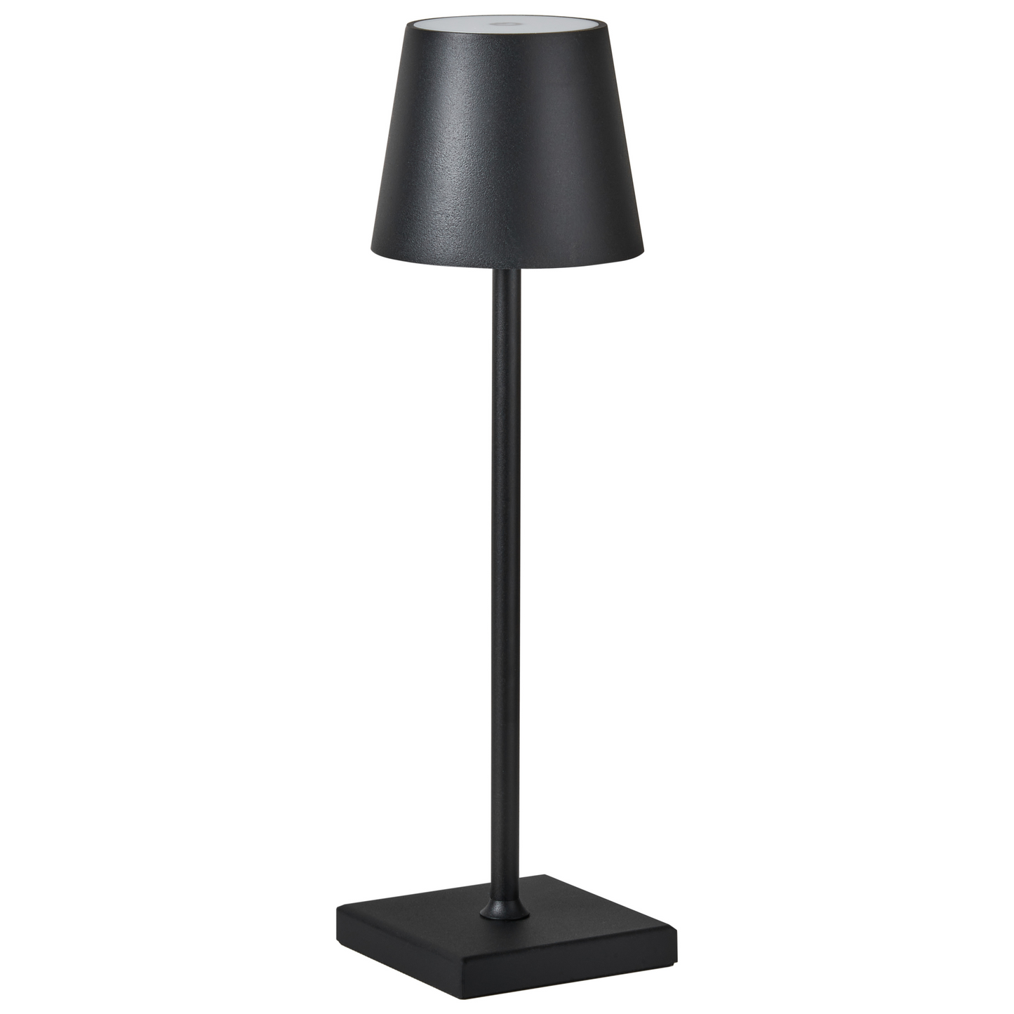 Table Lamp Black Aluminium Outdoor Touch Switch Wireless