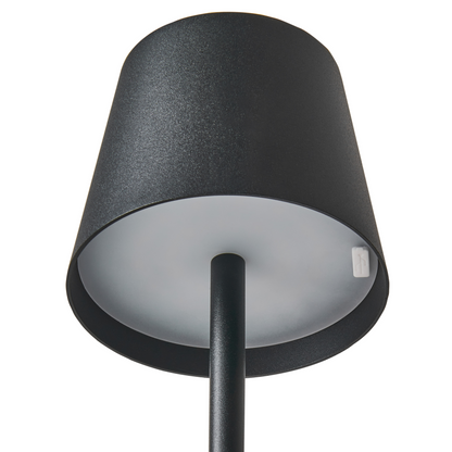 Table Lamp Black Aluminium Outdoor Touch Switch Wireless