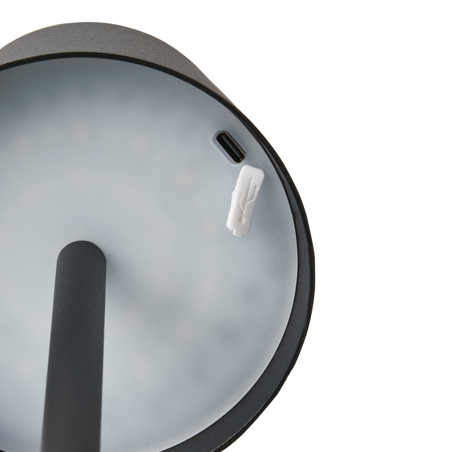 Table Lamp Black Aluminium Outdoor Touch Switch Wireless
