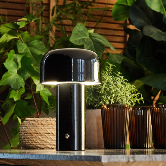 Black Wireless Table Lamp With Touch Dimmer Indoor Outdoor