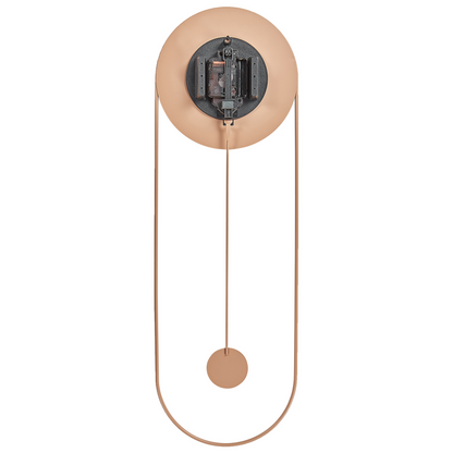 Pink Wall Clock No Numerals 20 x 62cm Oval Pendulum